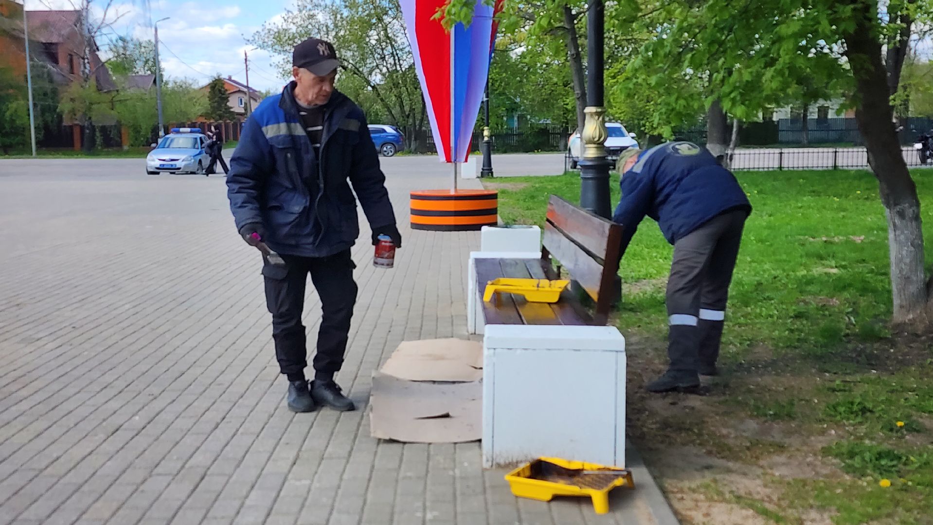 уборка города, день победы, сквер боевой славы, старая купавна, богородский городской округ,