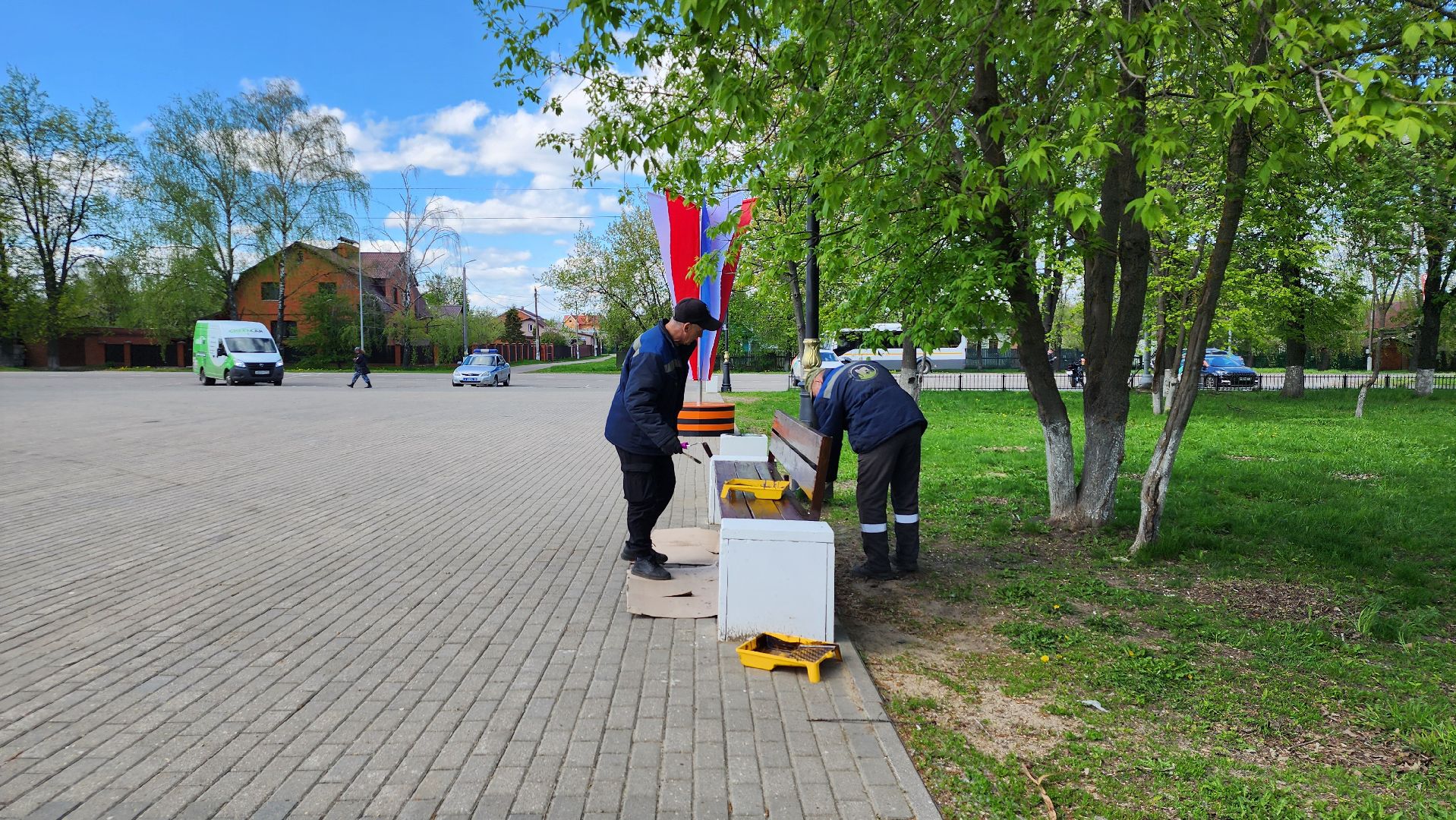 уборка города, день победы, сквер боевой славы, старая купавна, богородский городской округ,