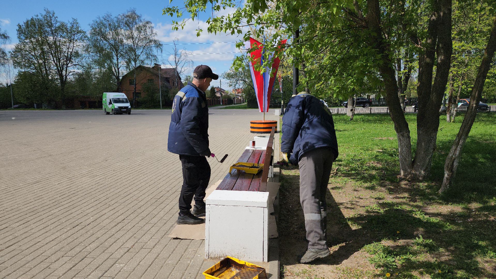 уборка города, день победы, сквер боевой славы, старая купавна, богородский городской округ,