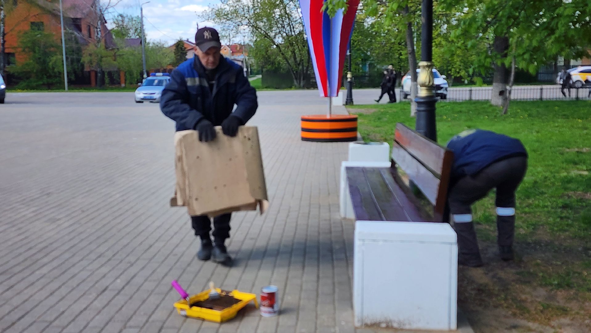 уборка города, день победы, сквер боевой славы, старая купавна, богородский городской округ,