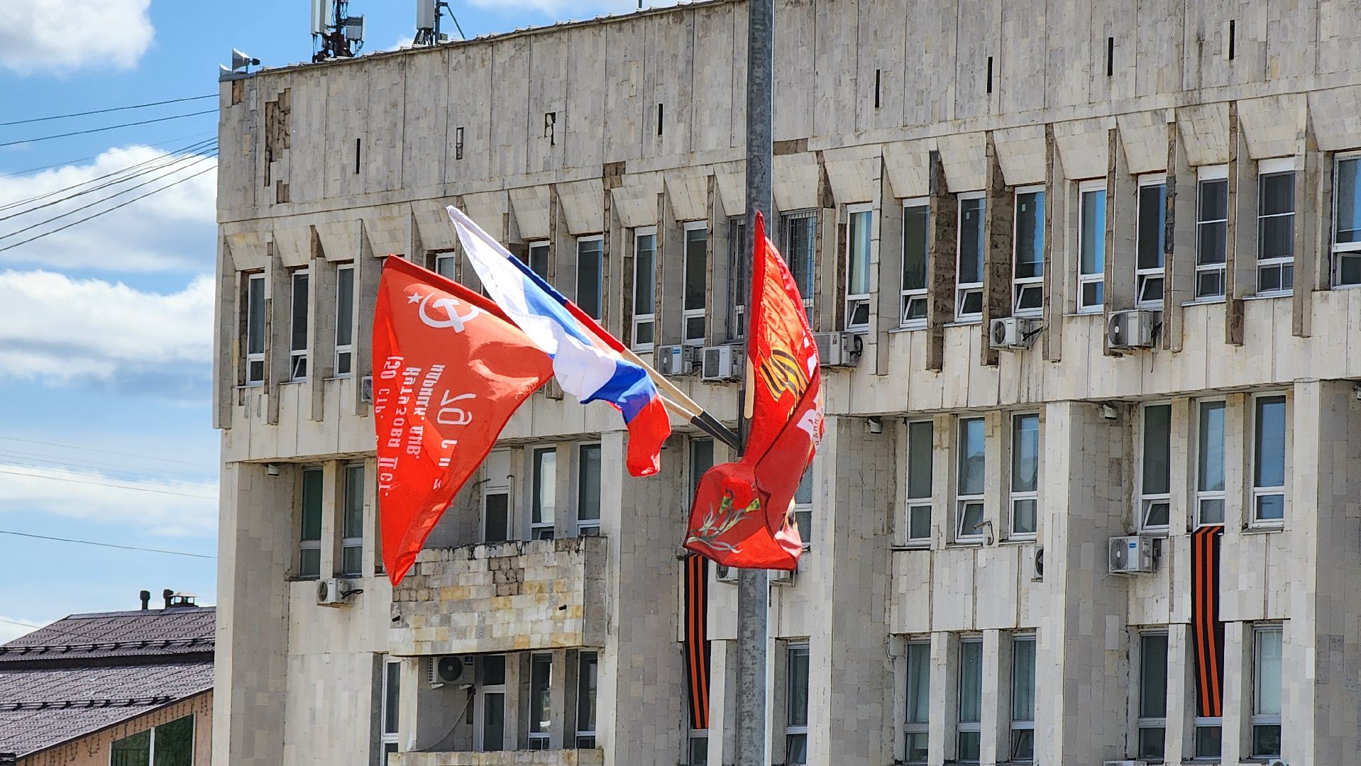 руза, день победы, праздник, украшение города,