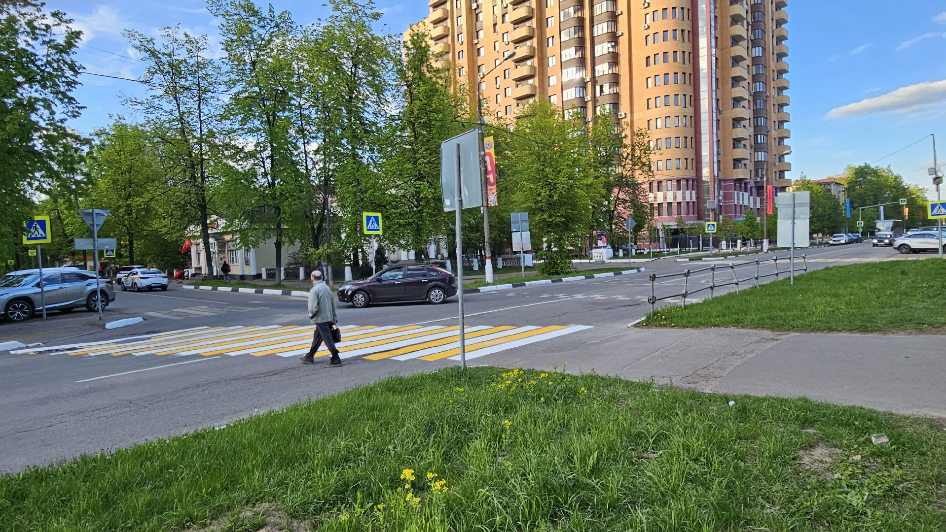 разметка, пешеходный переход, жуковский, жкх,