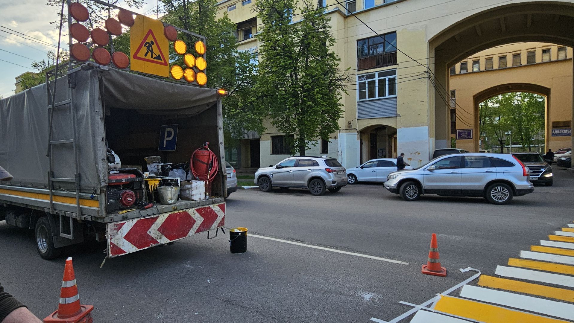 разметка, пешеходный переход, жуковский, жкх,