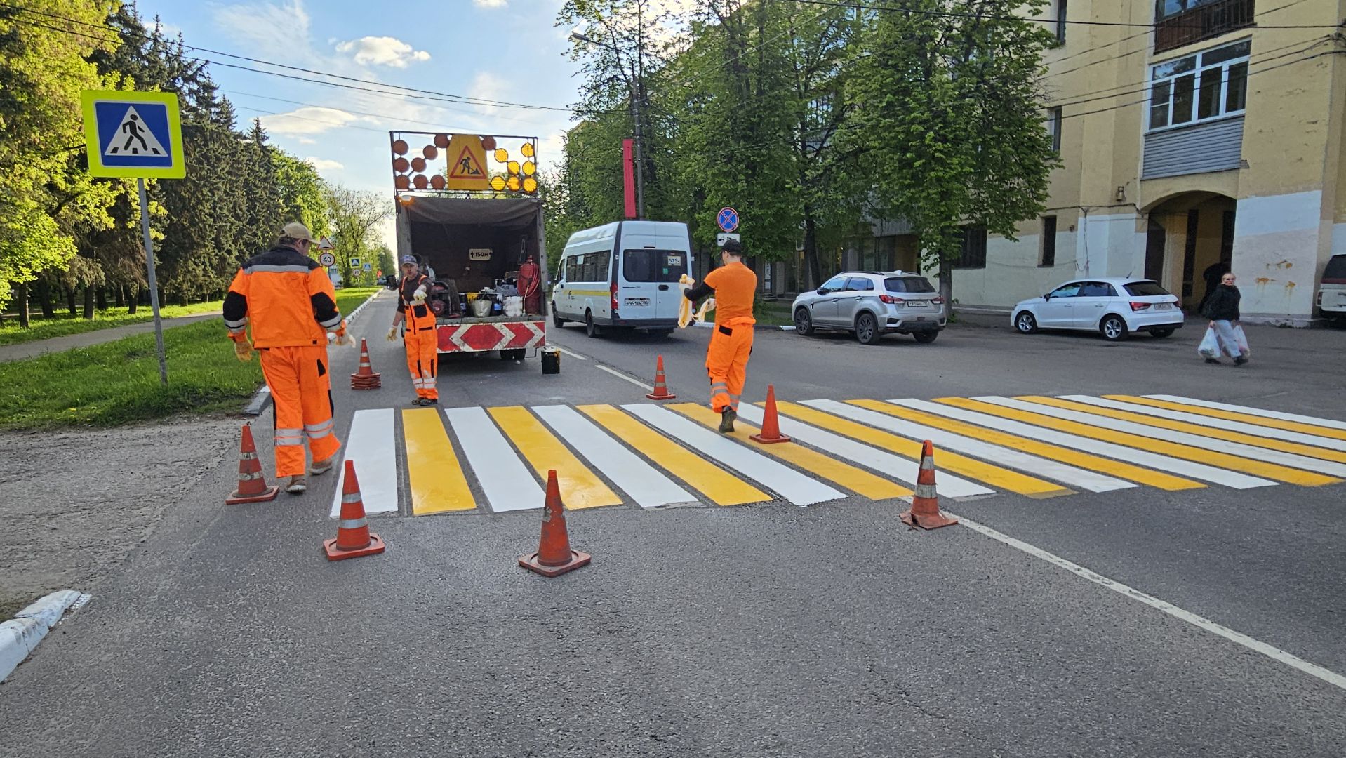 разметка, пешеходный переход, жуковский, жкх,