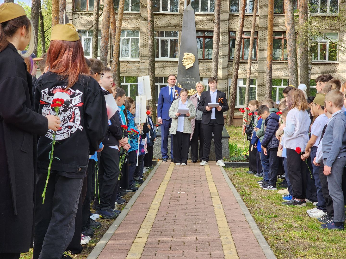 раменское, общество, возложение цветов к обелиску герою великой отечественной войны , мероприятие на территории кратовской школы 98,