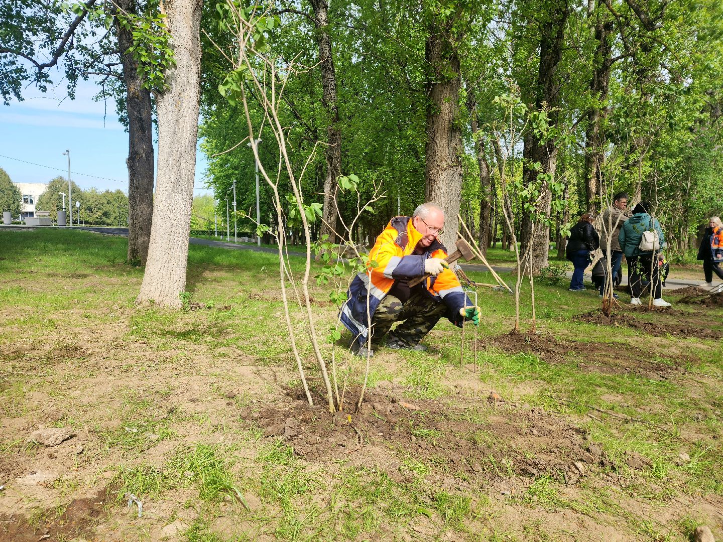 пущино, сад победы, серпухов, 80 - летие победы,