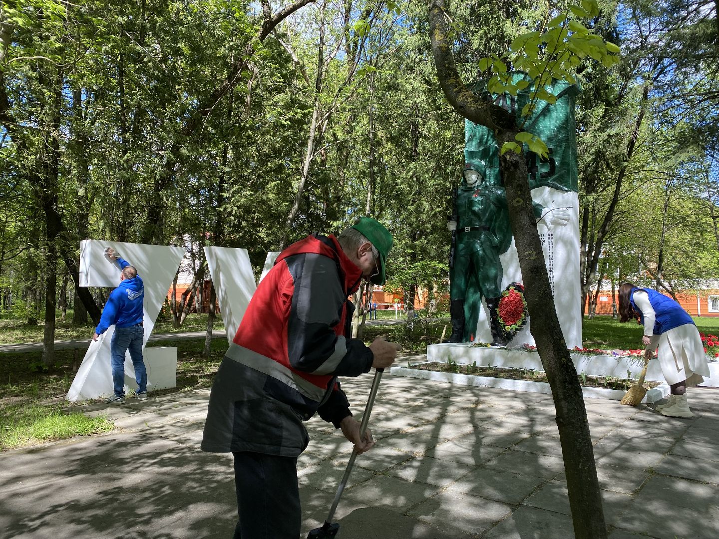 благоустройство, жкх, домодедово, день победы, вов, 9 мая, памятник, обелиск ,