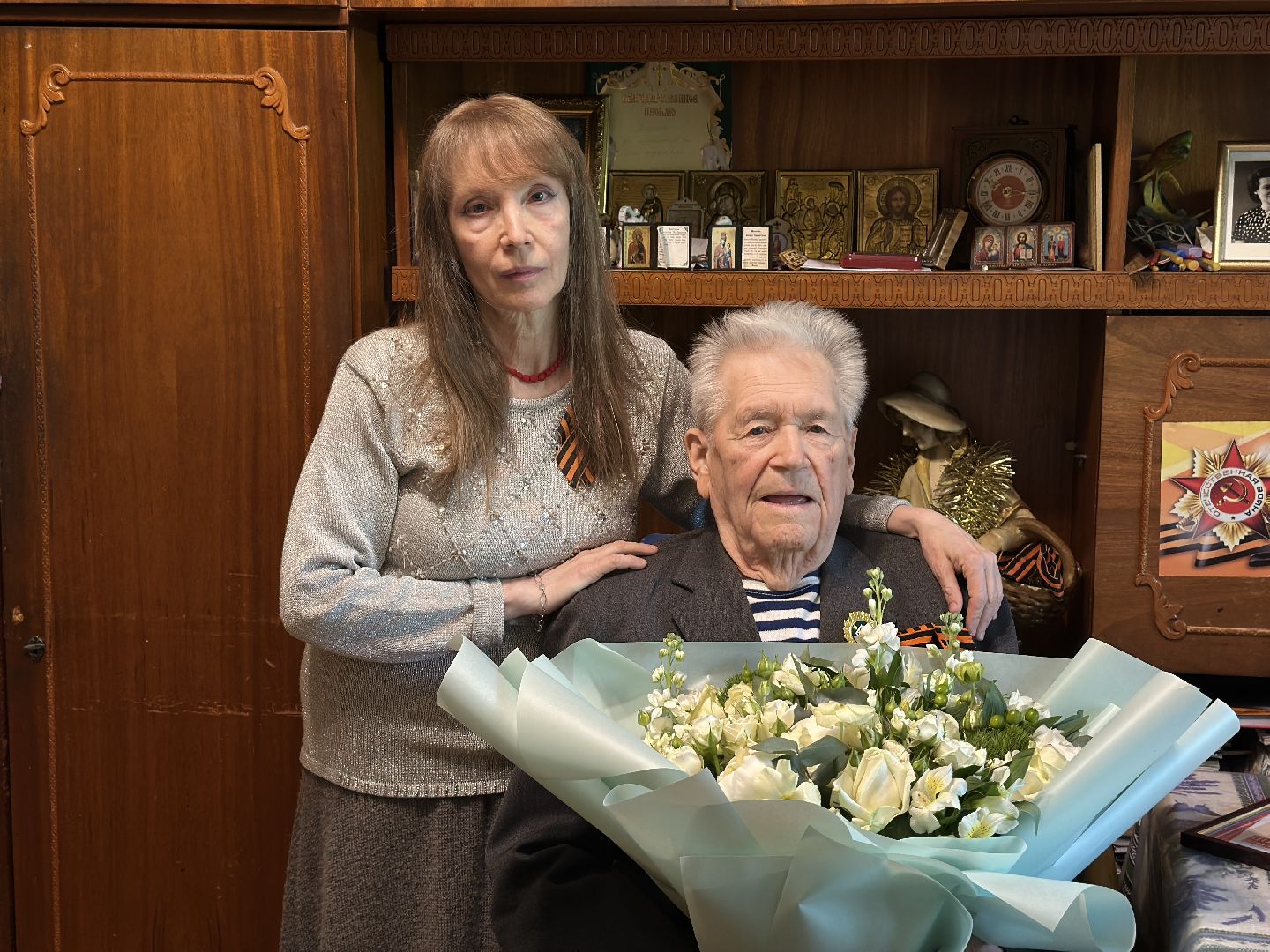 великая отечественная война, пушкино, ветеран вов,  поздравили ветерана,