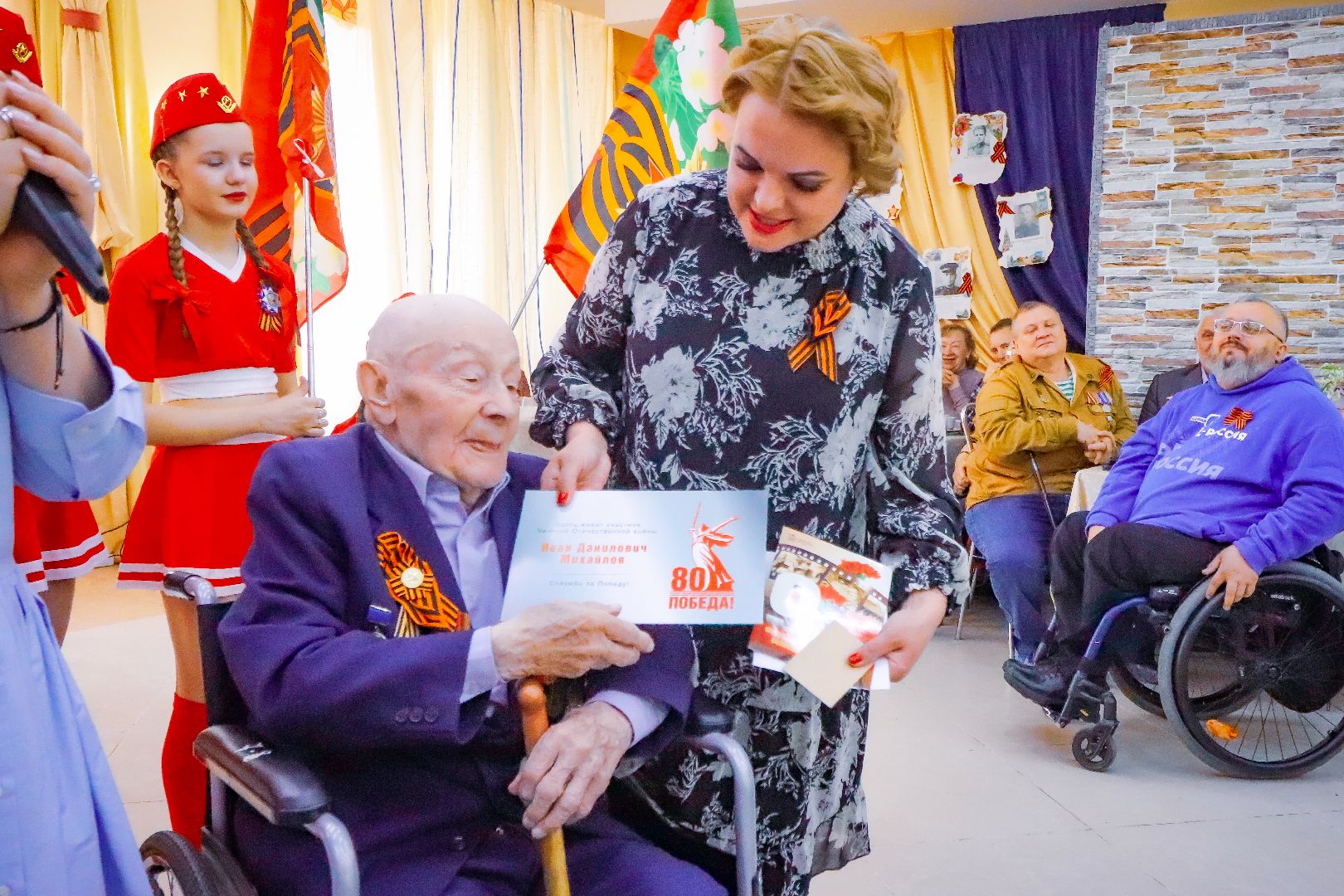 клин, общество, день победы, ветераны, табличка ветерану,