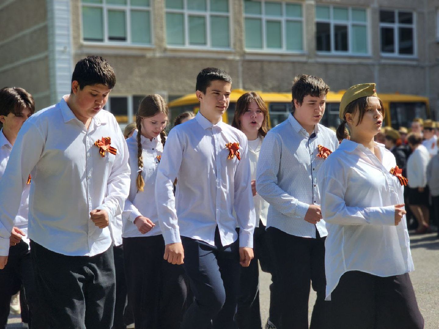 воскресенск, смотр строя и песни, школа,