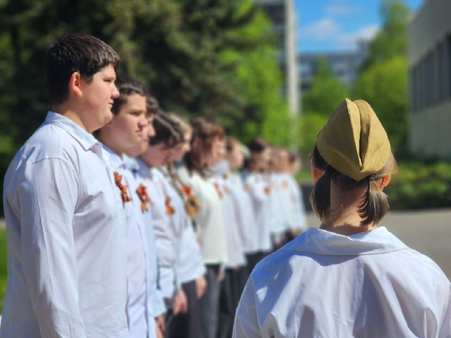 воскресенск, смотр строя и песни, школа,