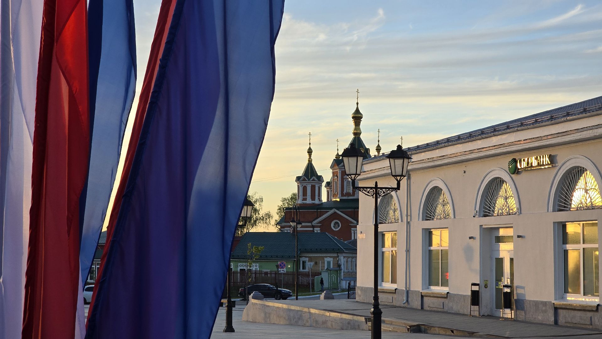 Коломна, 9 мая, день победы, украшение города,