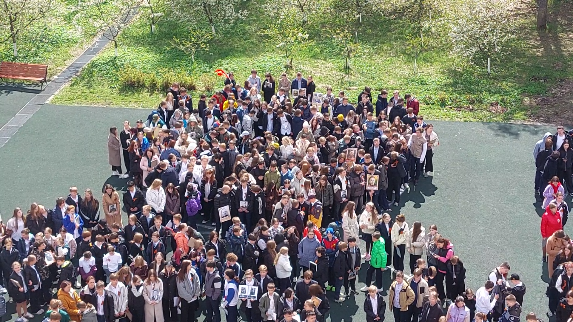 символы победы, нерушимая связь поколений, школа попова власиха, власиха школа им ас попова, марафон 1418,