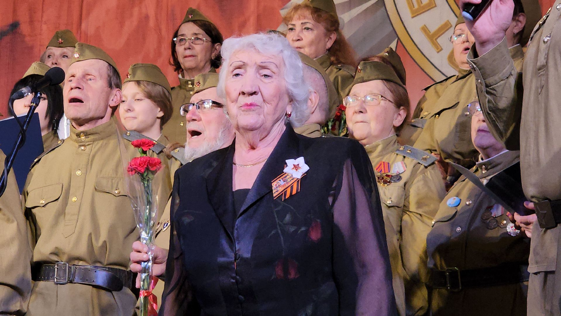 пушкино, хор, день победы, песни военных лет, 80 - летие победы, выступление,патриотизм,великая победа,вертикалки,