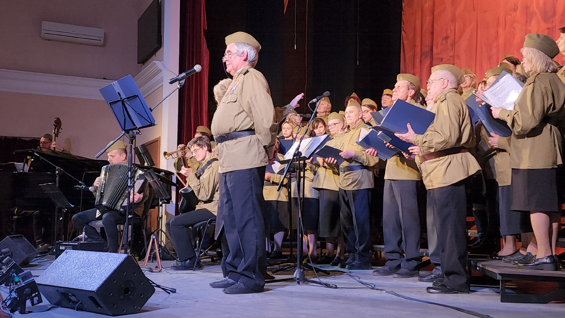 пушкино, хор, день победы, песни военных лет, 80 - летие победы, выступление,патриотизм,великая победа,вертикалки,