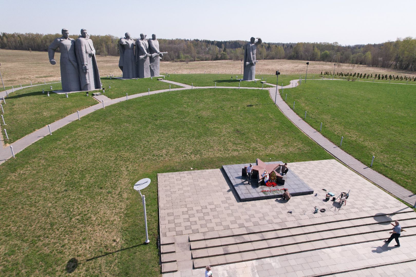 видео с коптера, мемориал Героям-панфиловцам,