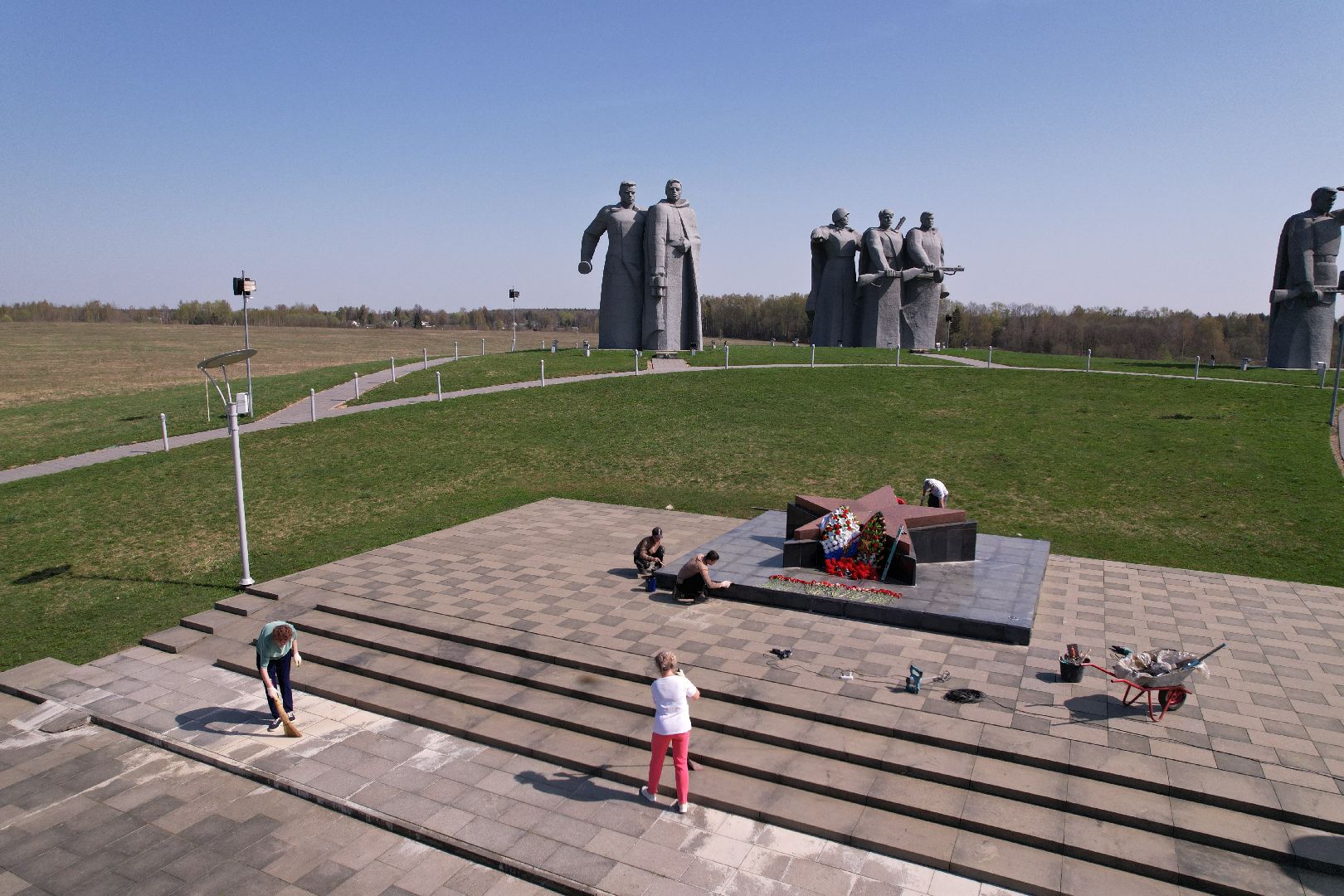 видео с коптера, мемориал Героям-панфиловцам,