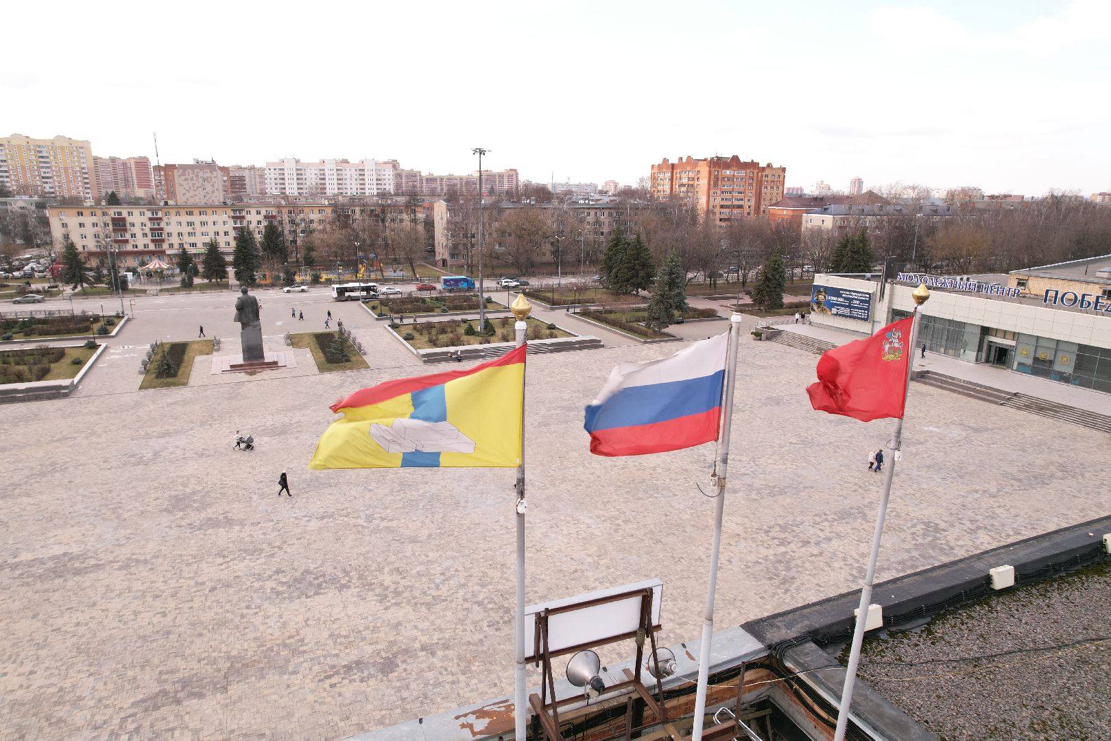 видео с коптера, Обелиск славы в домодедове,