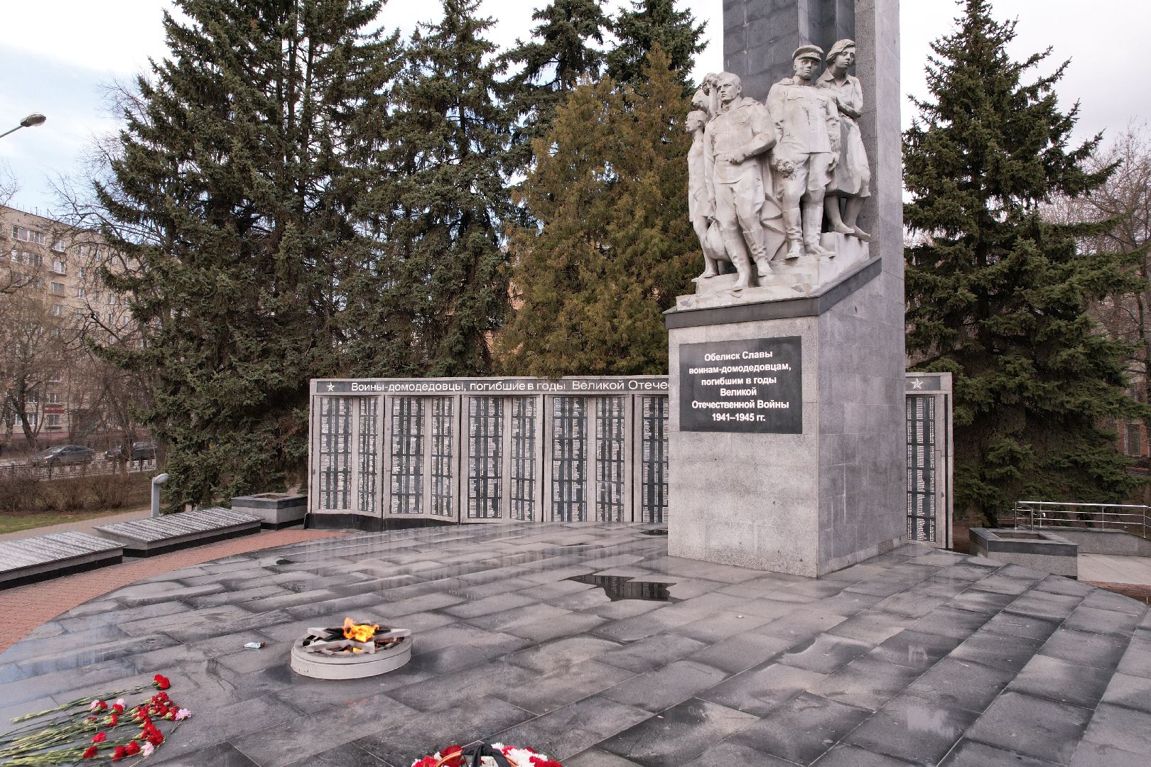 видео с коптера, Обелиск славы в домодедове,