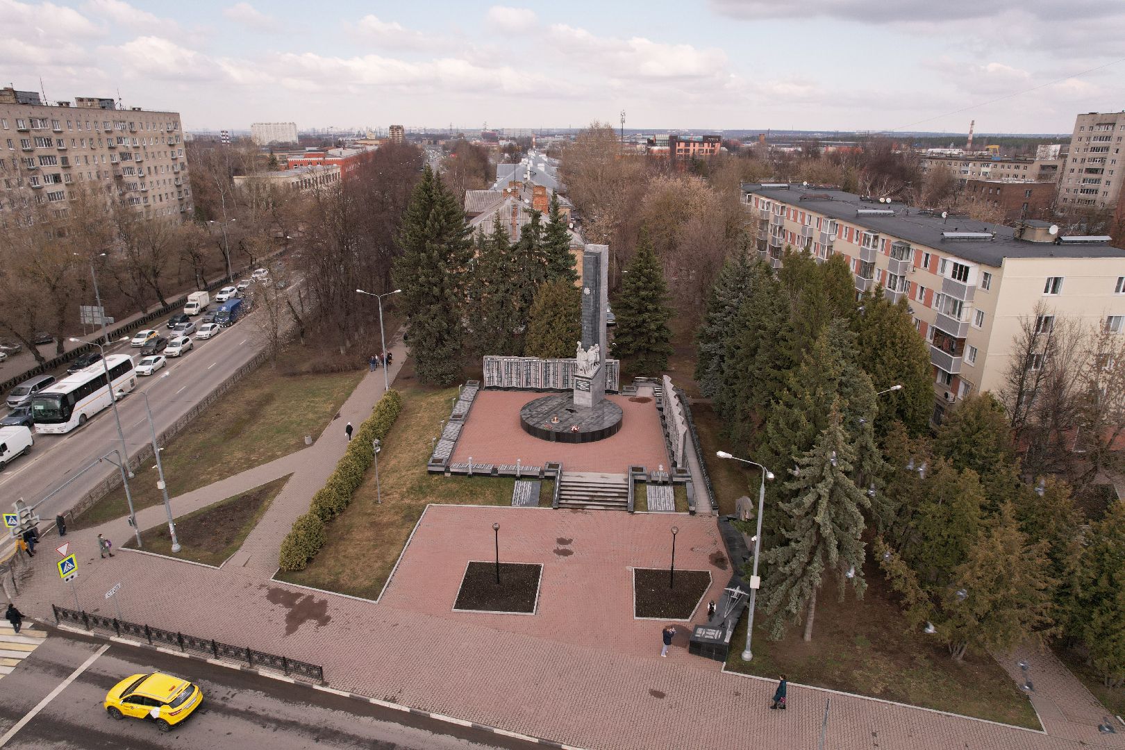 видео с коптера, Обелиск славы в домодедове,