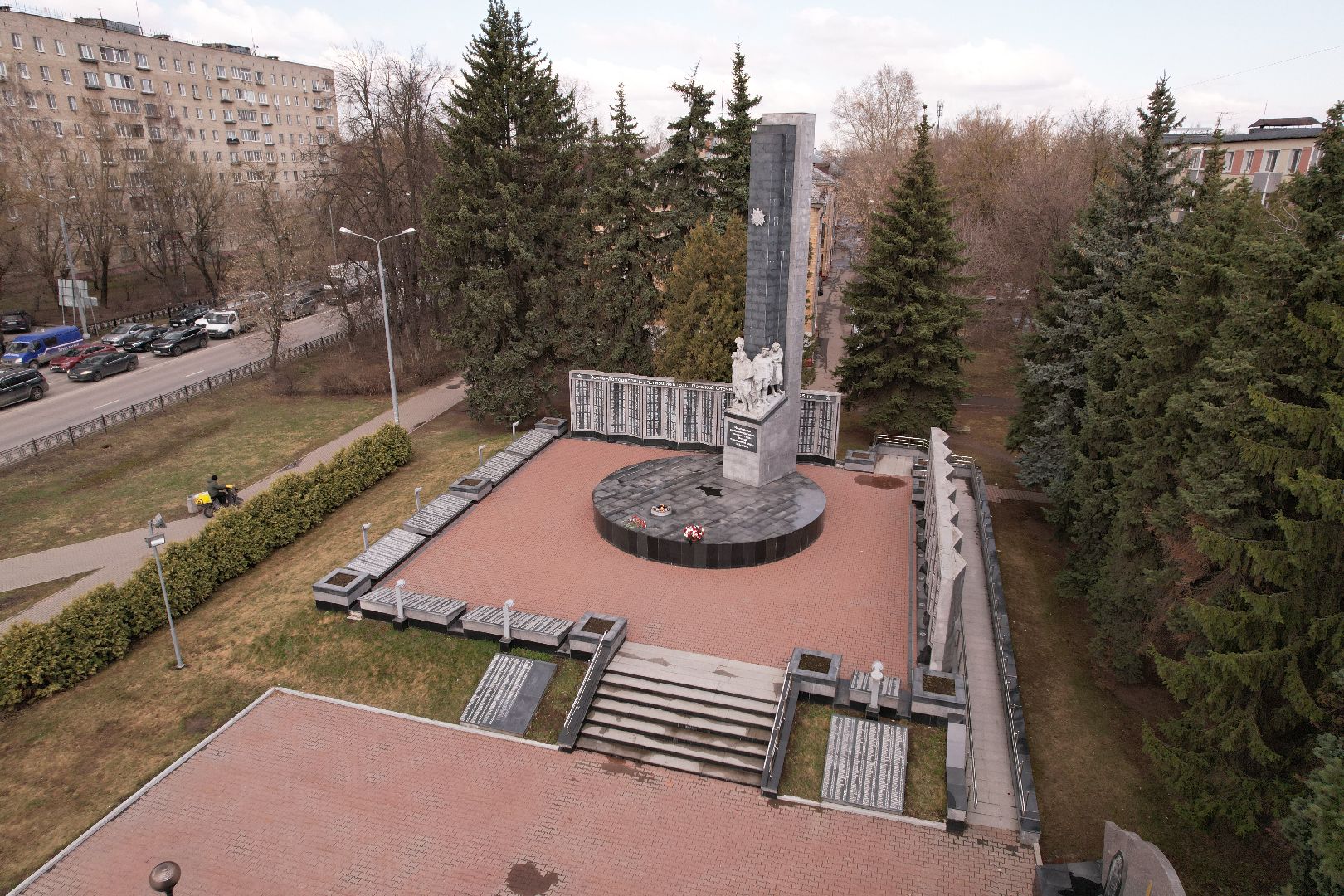 видео с коптера, Обелиск славы в домодедове,