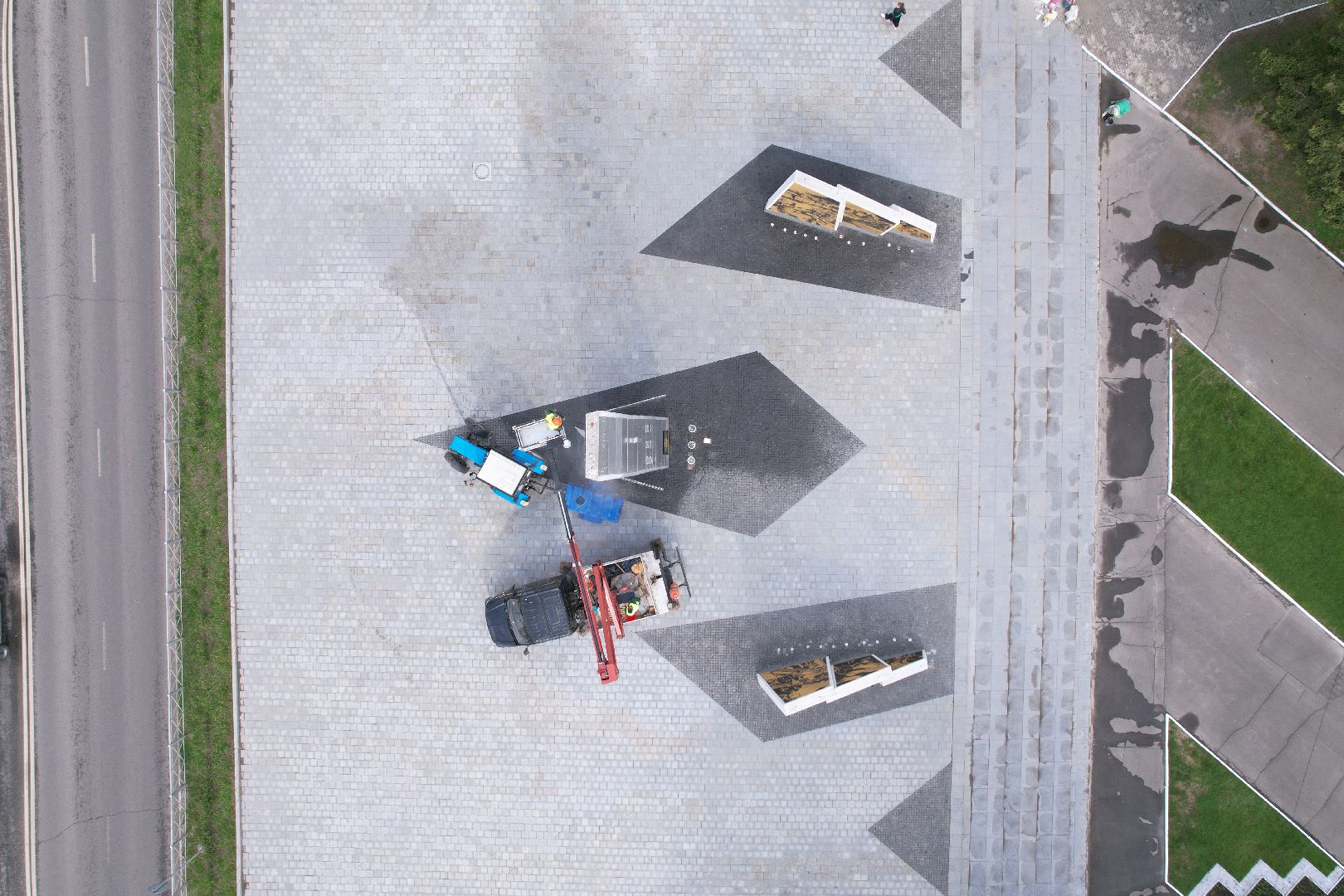 видео с коптера, стела город трудовой доблести, мемориальный парк коломны,