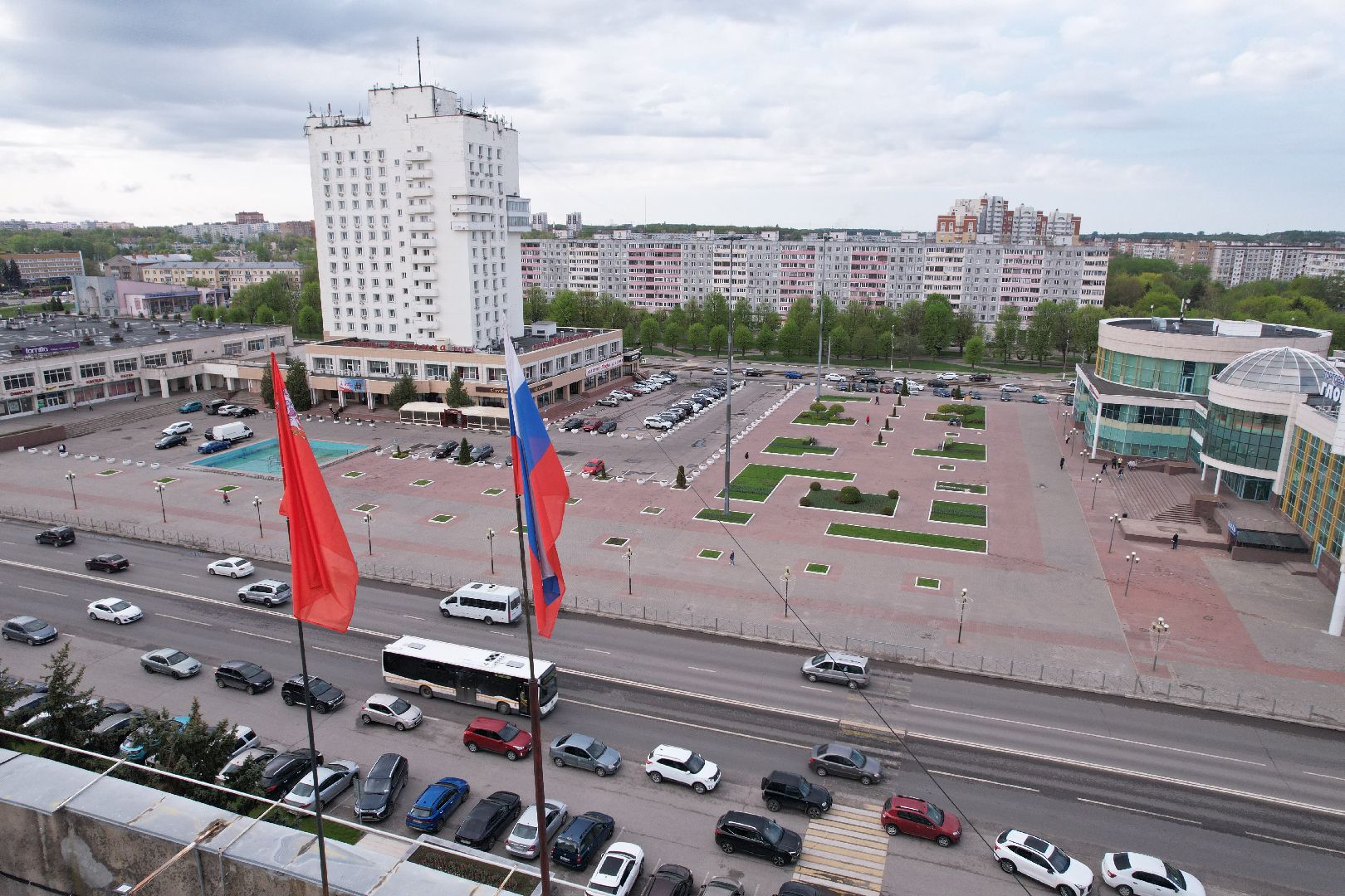 видео с коптера, стела город трудовой доблести, мемориальный парк коломны,