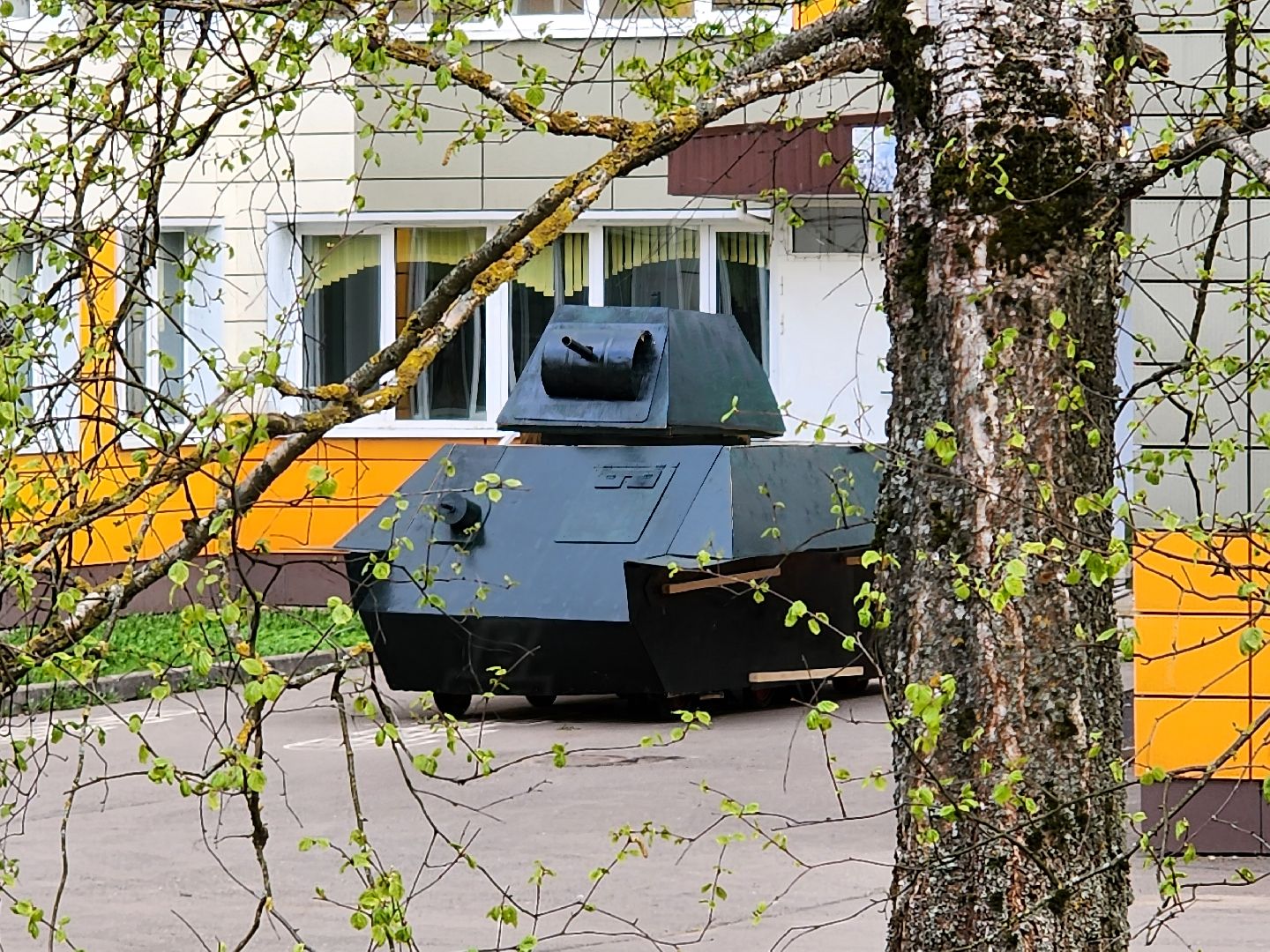 сергиево-посадский городской округ, хотьково, т-34, школьники, макет танка,