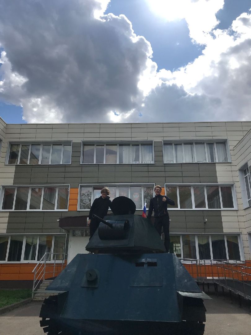 сергиево-посадский городской округ, хотьково, т-34, школьники, макет танка,