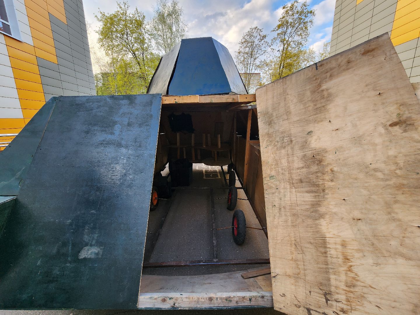 сергиево-посадский городской округ, хотьково, т-34, школьники, макет танка,