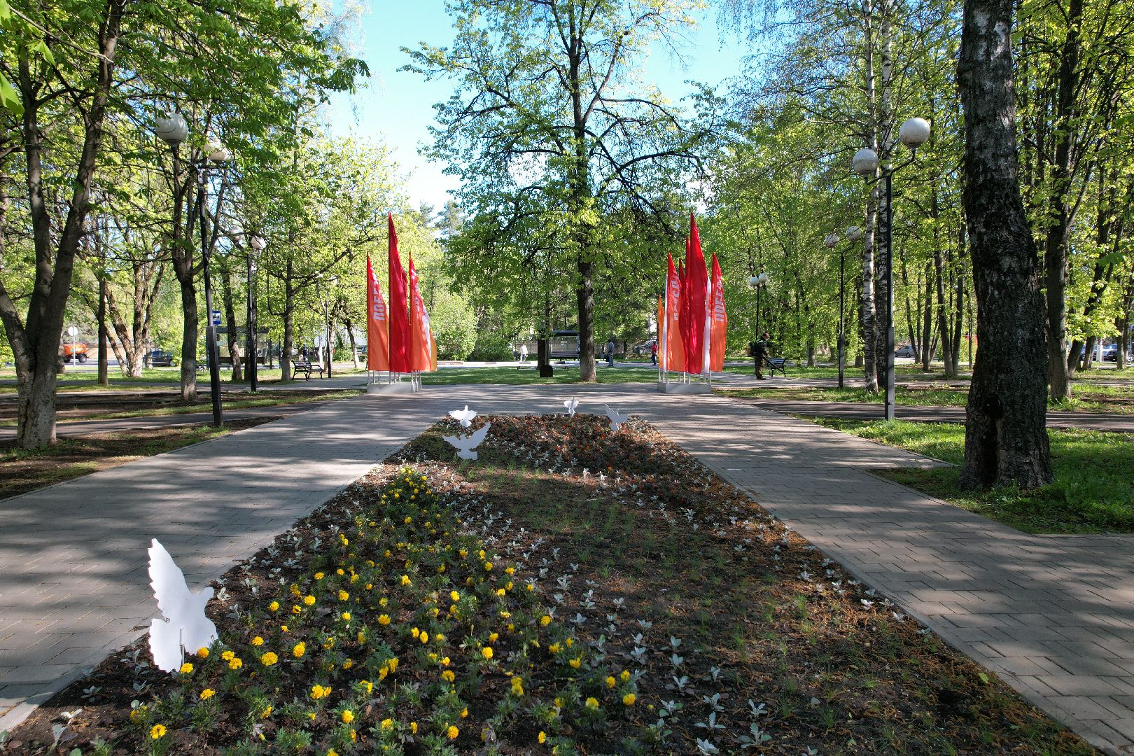 видео с коптера, Вечный огонь в королеве,