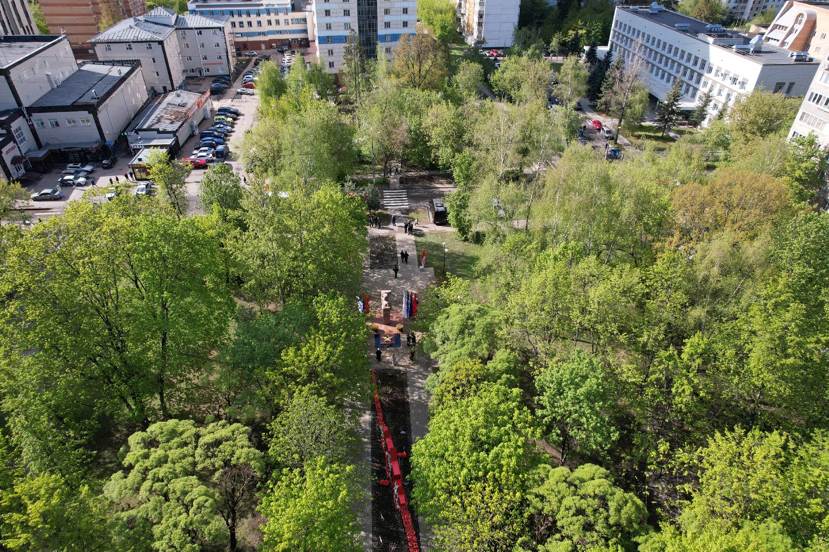 видео с коптера, Вечный огонь в королеве,