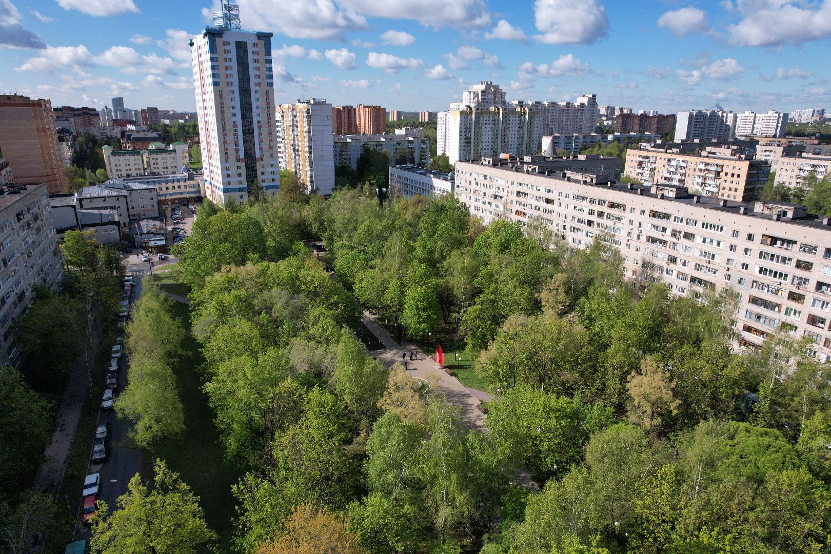 видео с коптера, Вечный огонь в королеве,