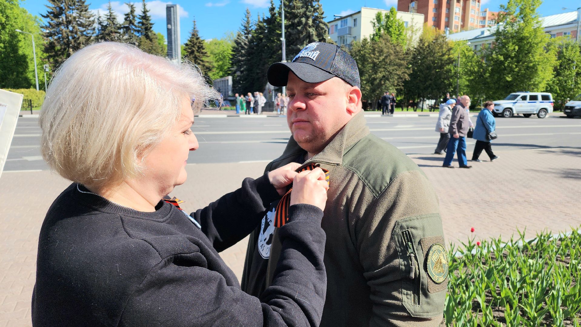 домодедово, подмосковье , ленточка, георгиевская лента, митинг, обелиск славы, памятник,