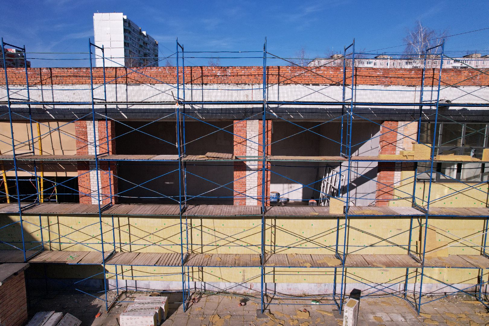 видео с коптера, капремонт школы 2 в серпухове,