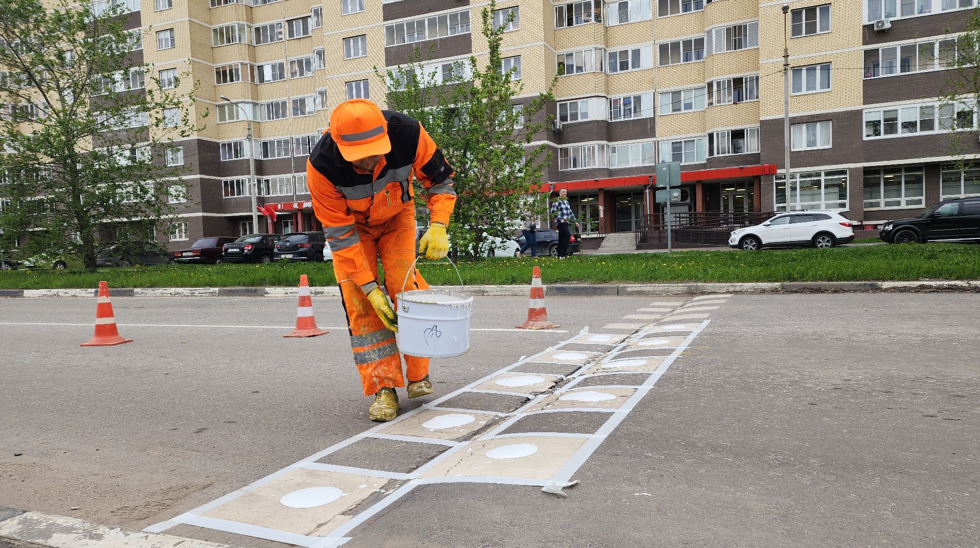 дорожная разметка, дороги, лосино-петровский,