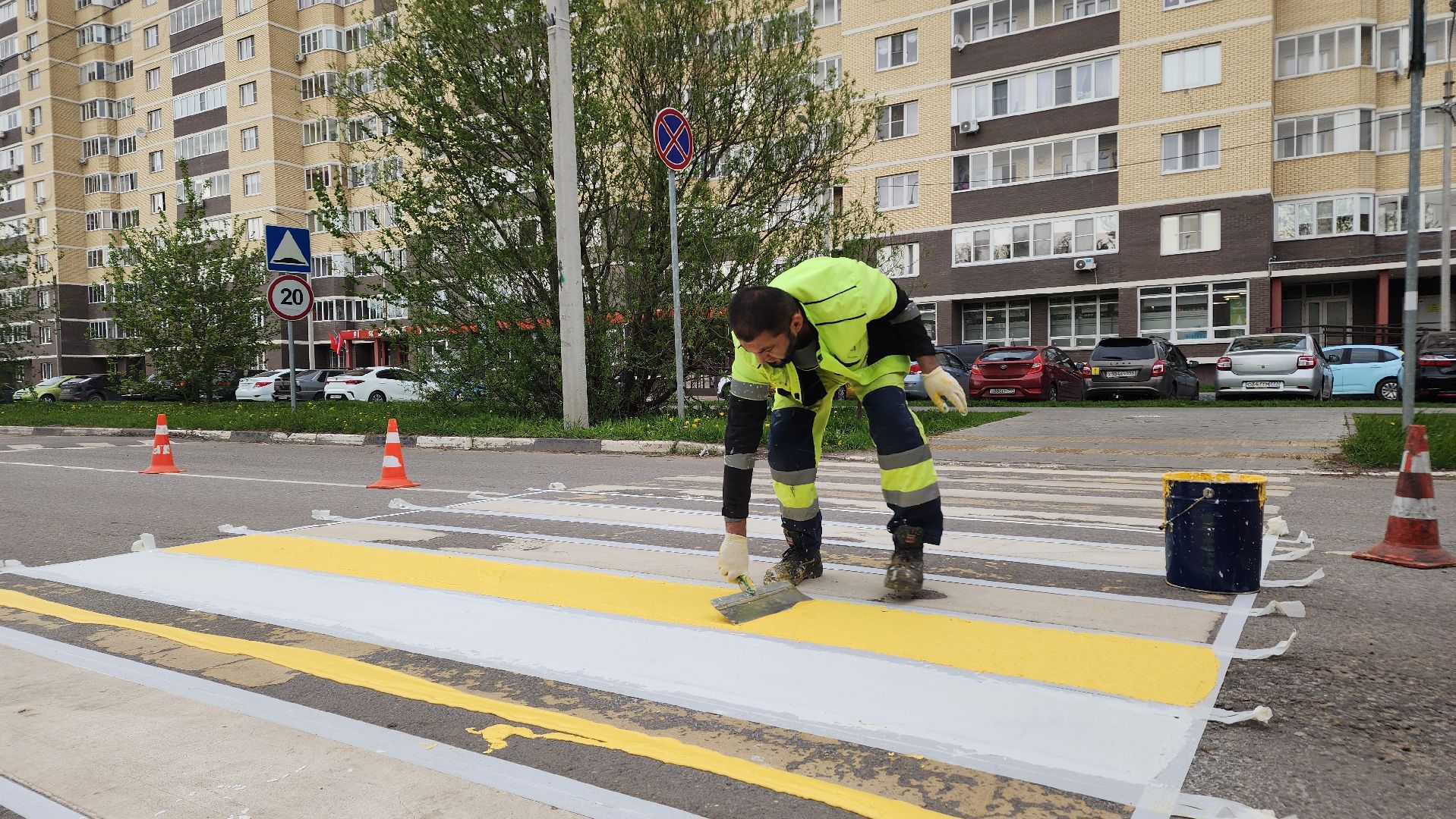 дорожная разметка, дороги, лосино-петровский,