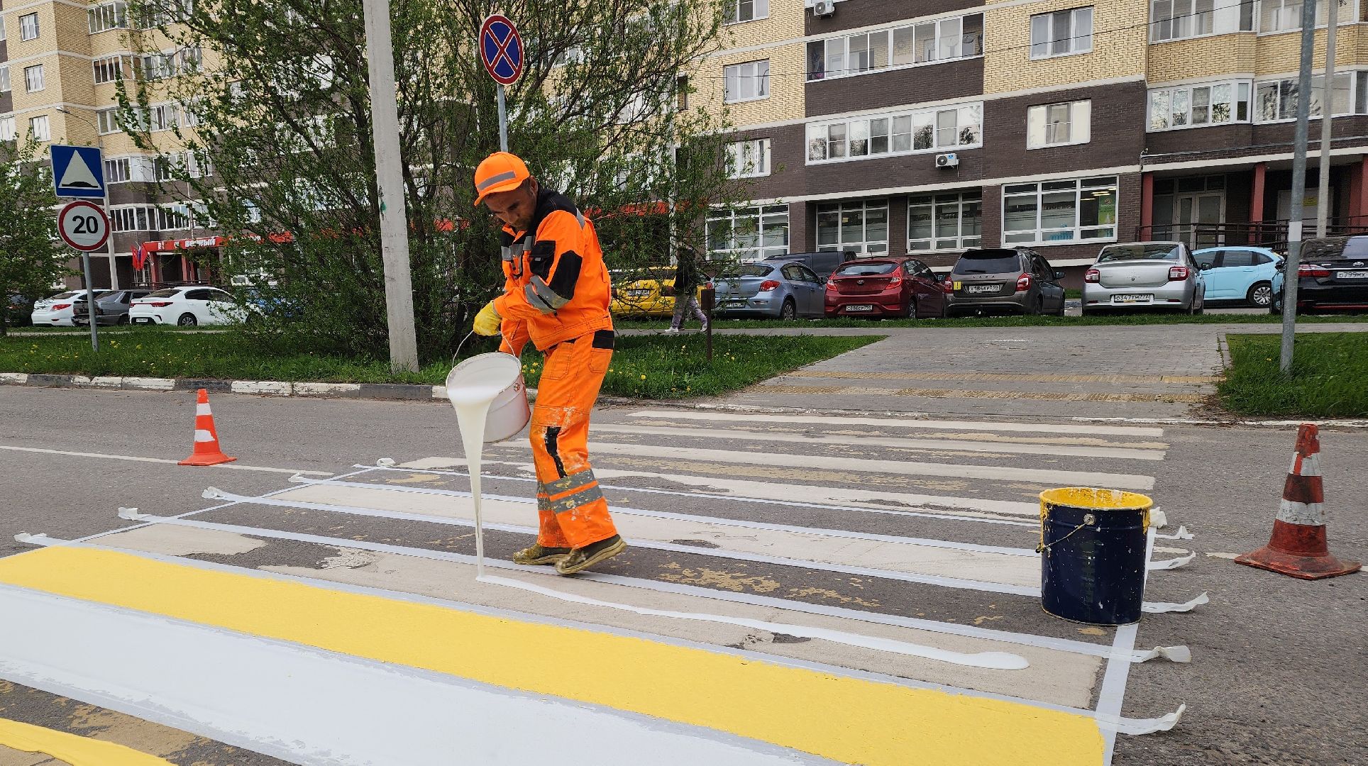 дорожная разметка, дороги, лосино-петровский,