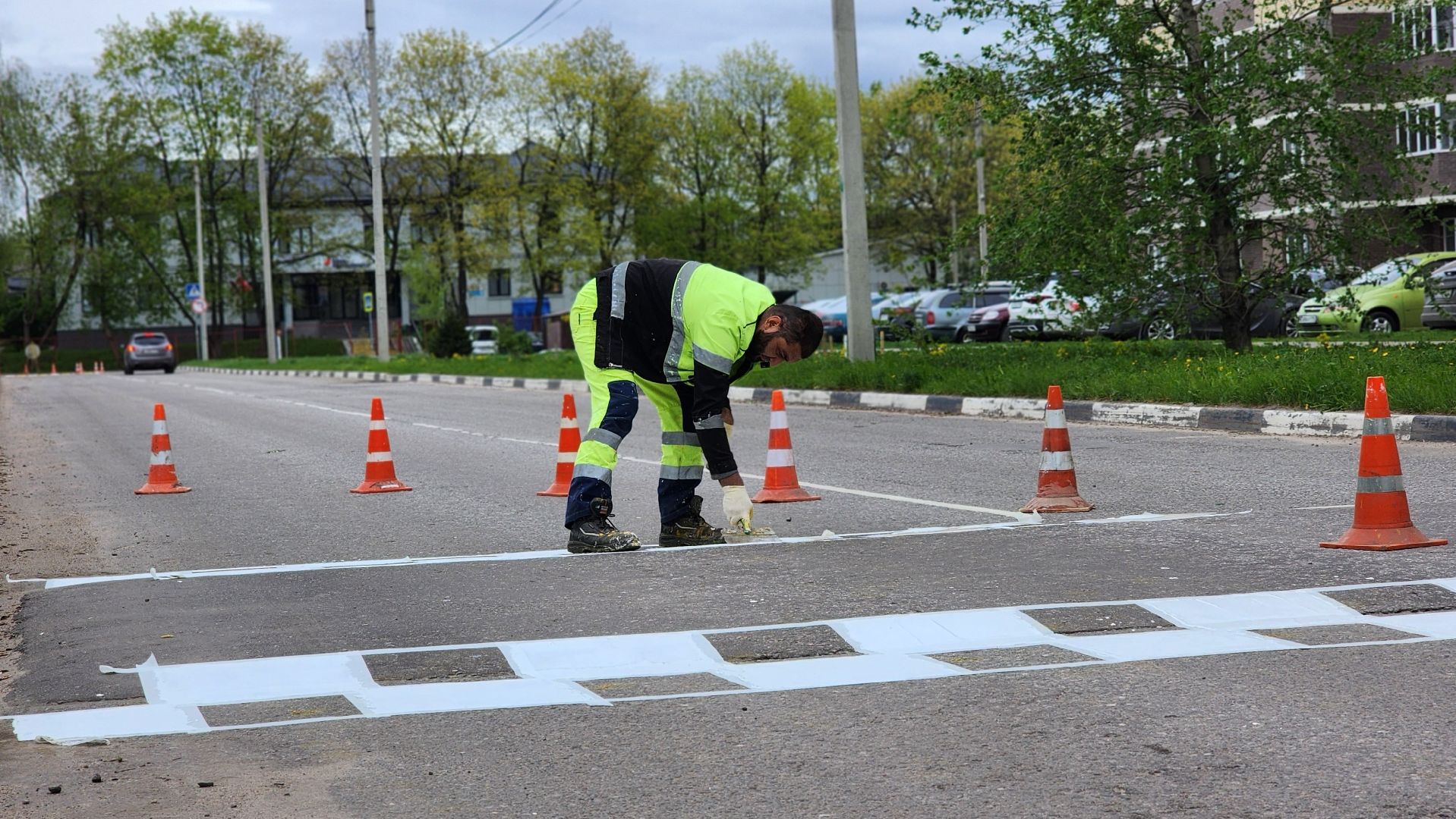 дорожная разметка, дороги, лосино-петровский,