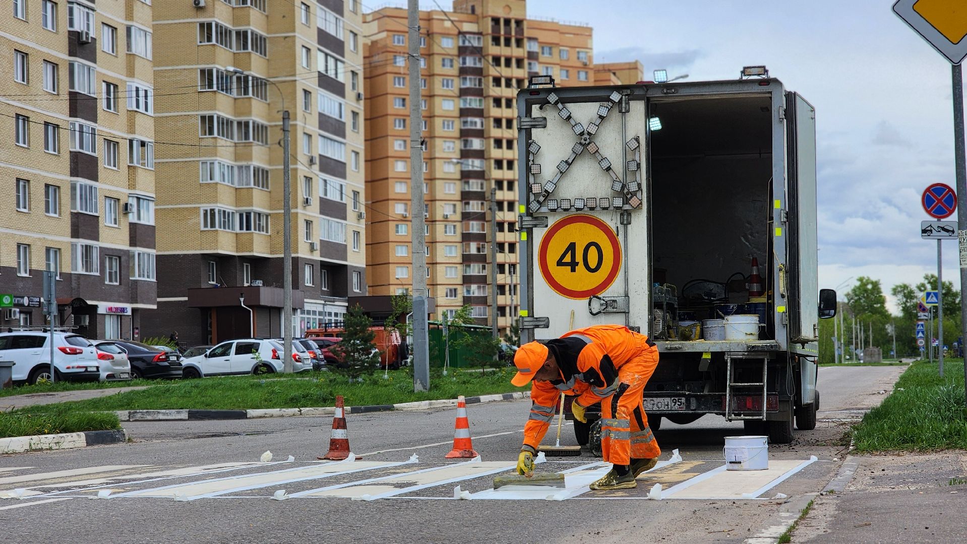 дорожная разметка, дороги, лосино-петровский,