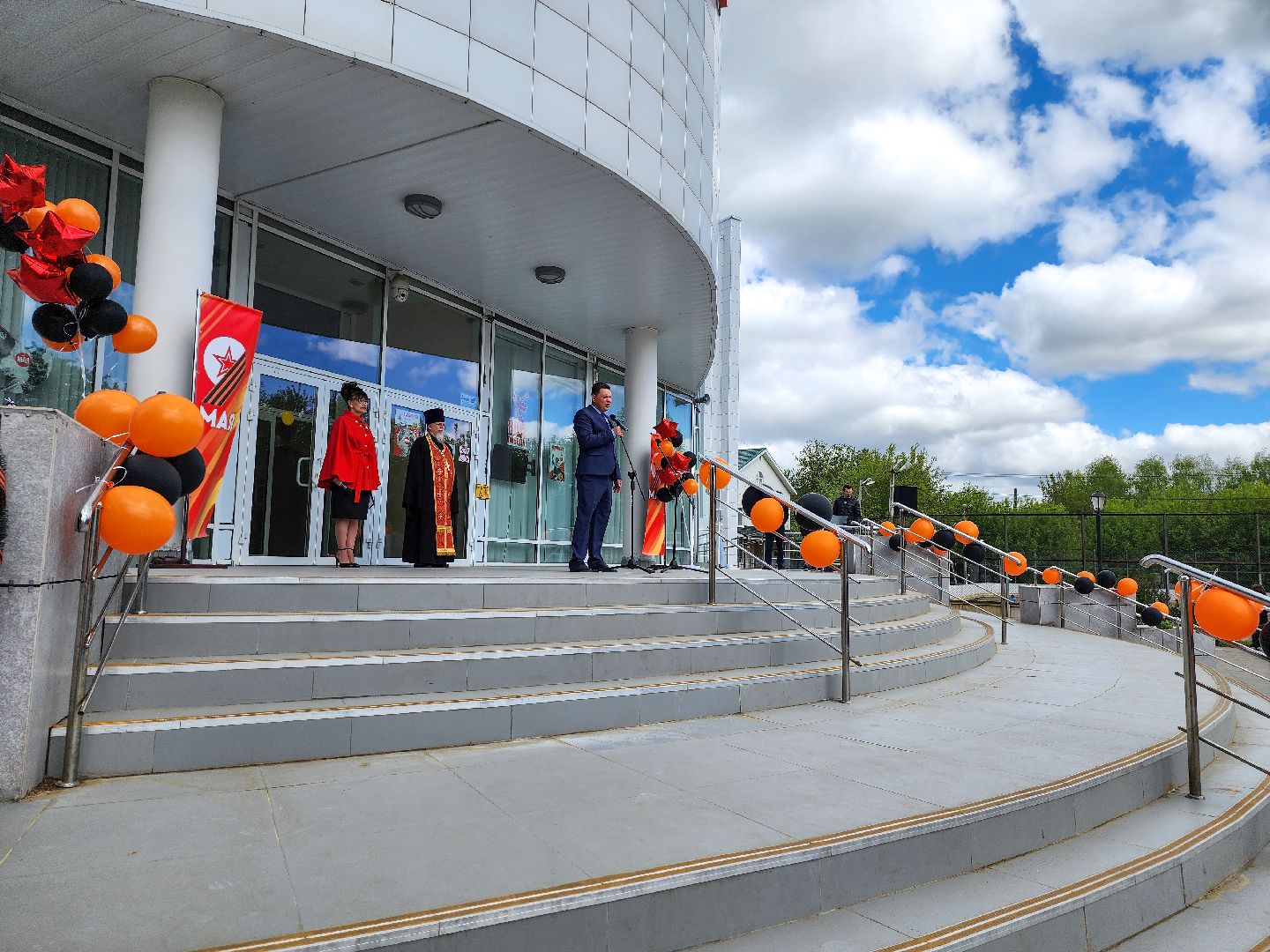 Подольск, Поселок Быково, Митинг, Возложение цветов,