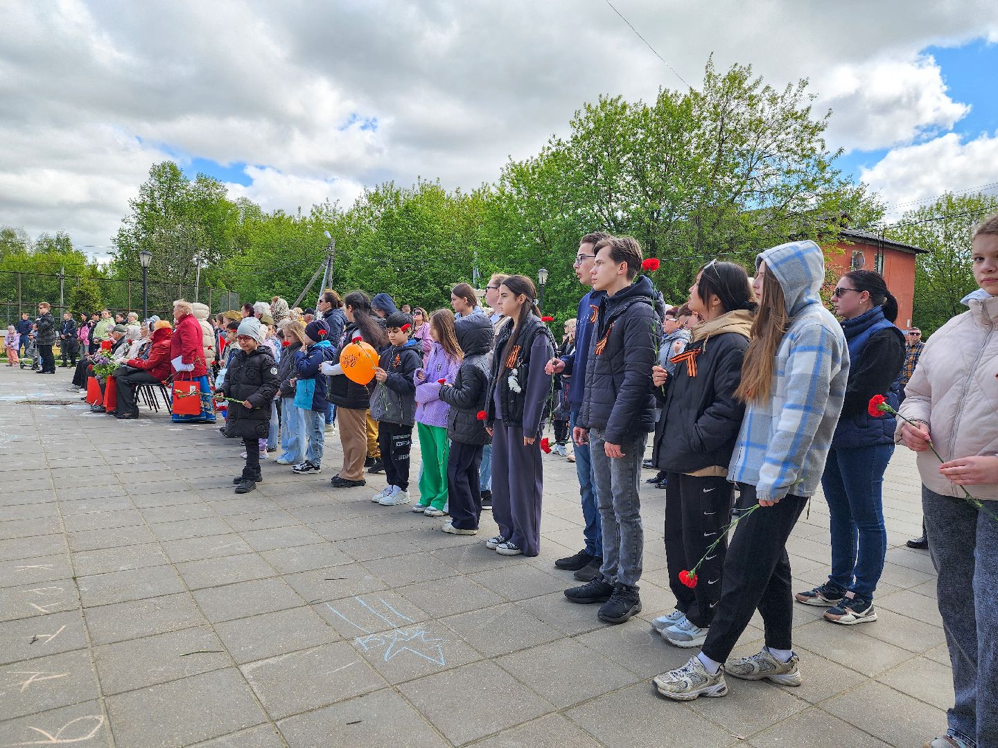 Подольск, Поселок Быково, Митинг, Возложение цветов,