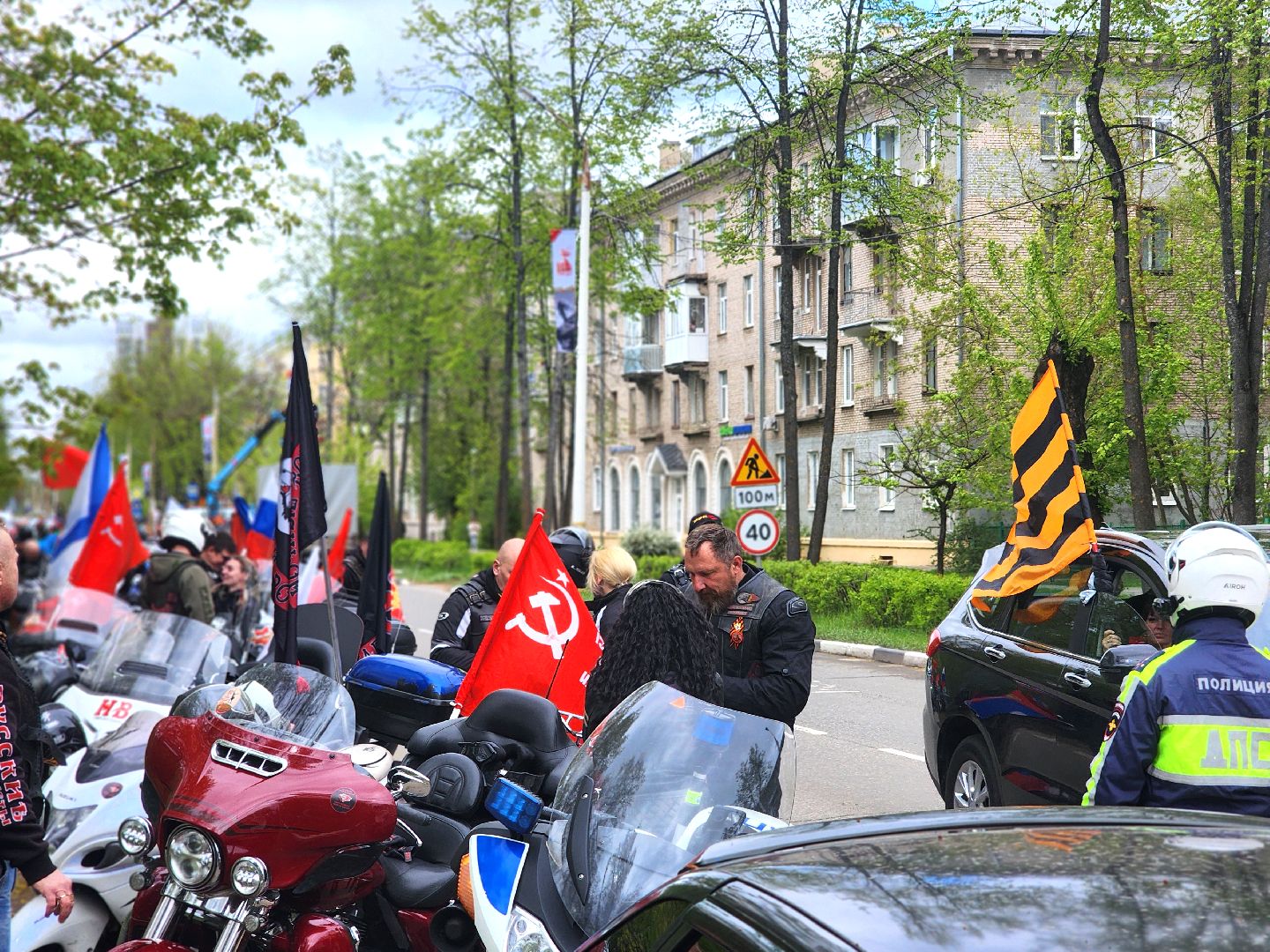 дубна, ночные волки, дмитров, мотопробег, день победы,