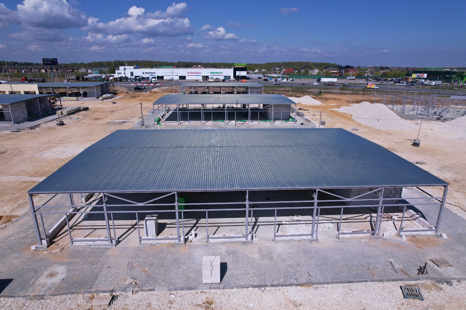 видео с коптера, рыночный комплекс в бронницах,