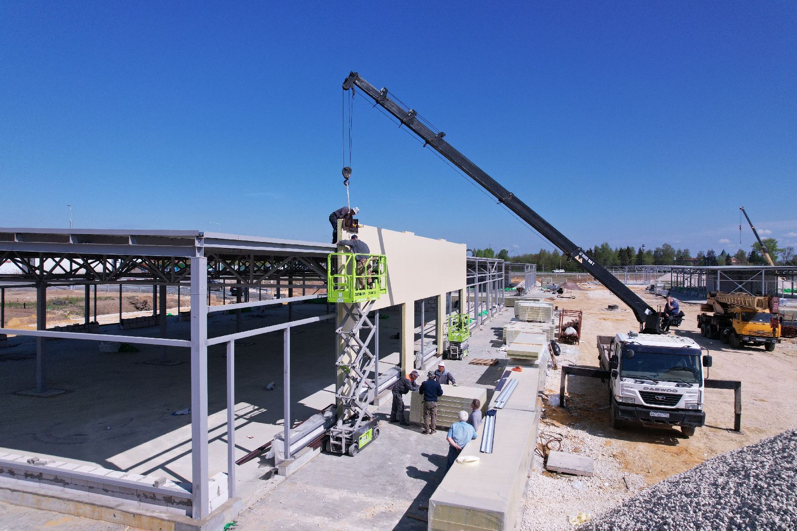 видео с коптера, рыночный комплекс в бронницах,