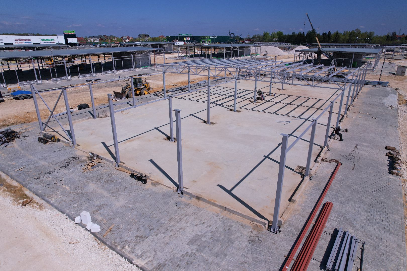 видео с коптера, рыночный комплекс в бронницах,