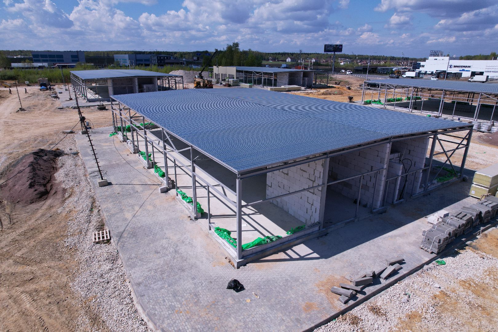 видео с коптера, рыночный комплекс в бронницах,