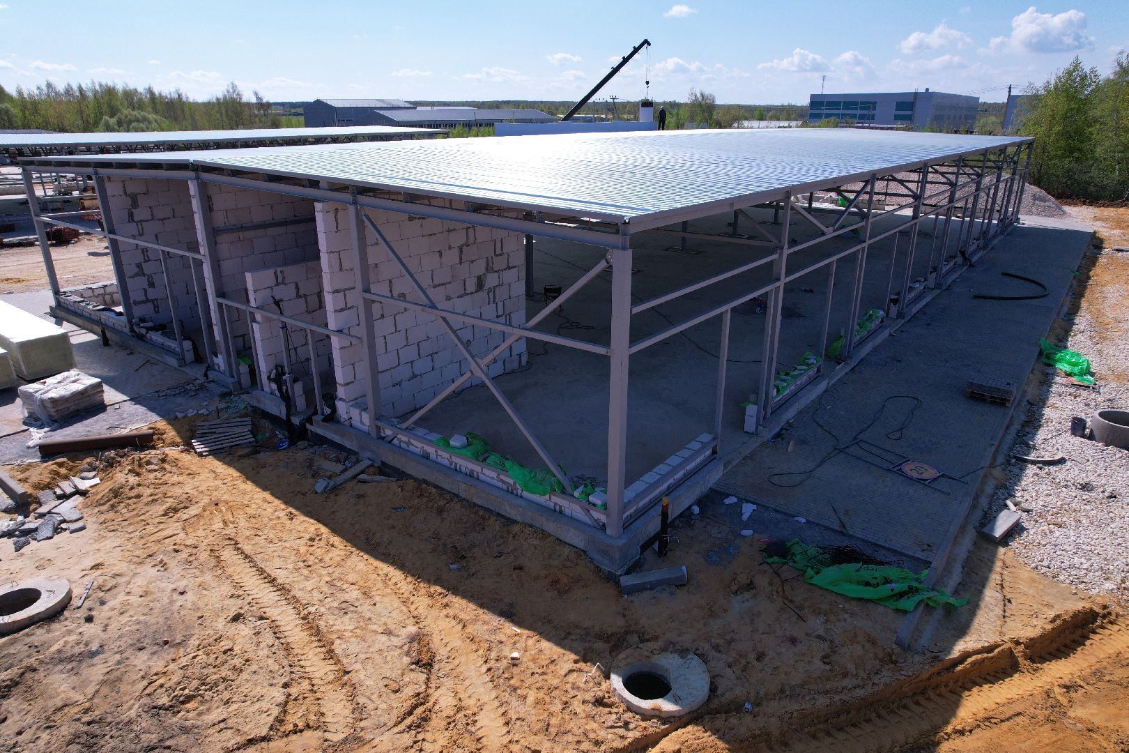 видео с коптера, рыночный комплекс в бронницах,