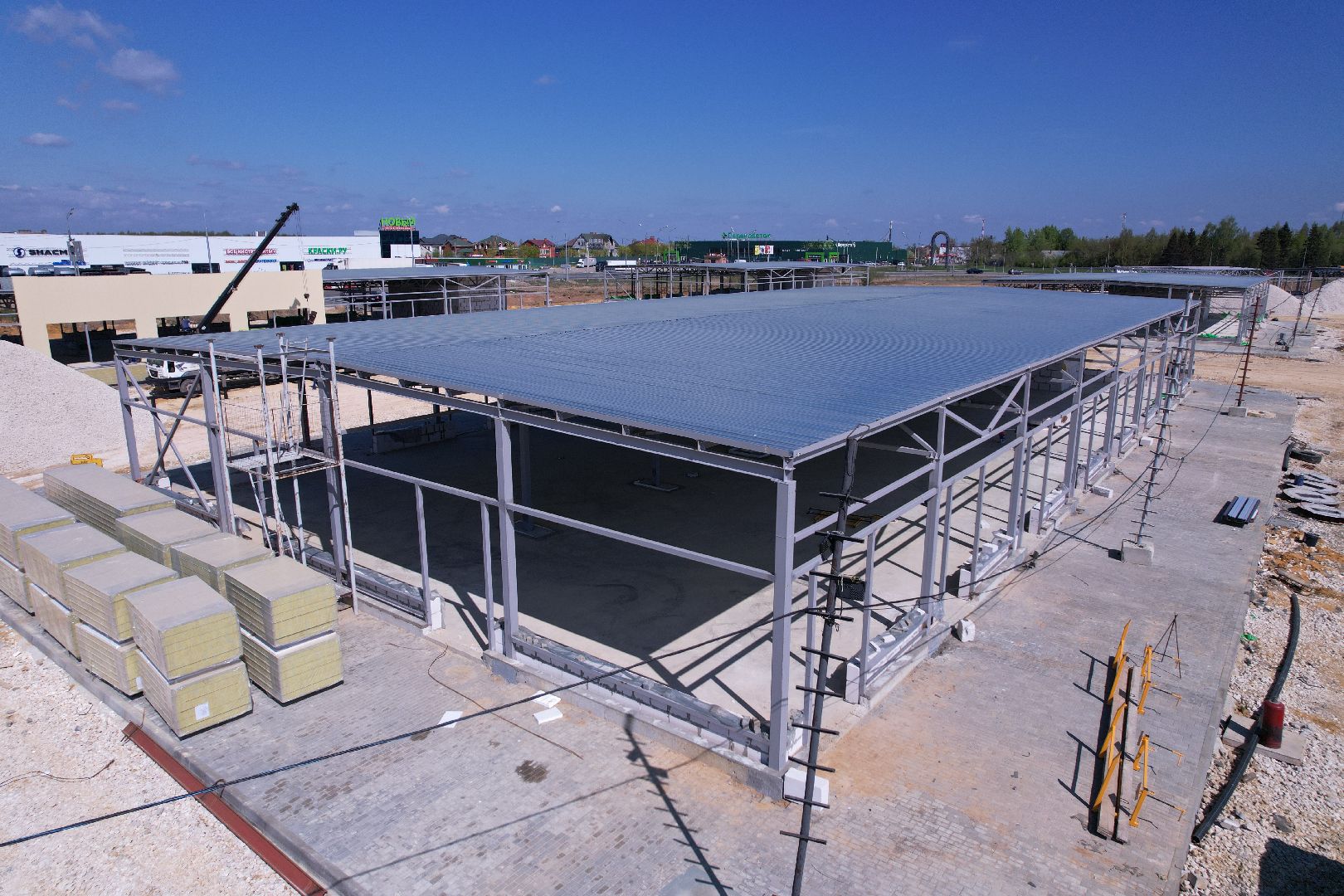 видео с коптера, рыночный комплекс в бронницах,