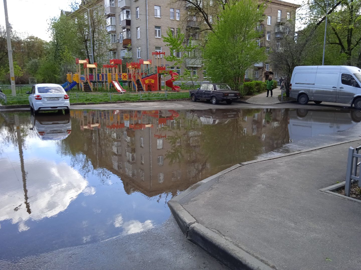 подтопление, лужа, ливневая, канализация